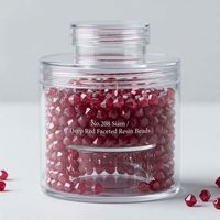 YAXI Siam Rouge 4mm Strass à coudre facettés, légers, écologiques, durables, perles diamantées à 2 pointes, Modèle 208 pour la danse
