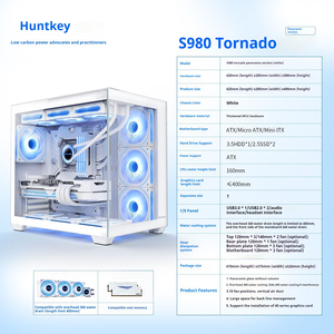 Huntkey S980/960 Tornado edición panorámica vista al mar Rack ATX Metal computadora <span class=keywords><strong>de</strong></span> escritorio <span class=keywords><strong>caja</strong></span> principal sin columna 360 refrigeración por agua - Product Image 3