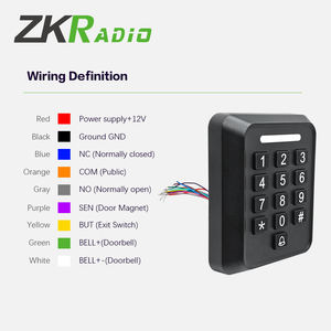 Высококачественный автономный считыватель RFID 13,56 МГц с клавиатурой для контроля доступа на одну дверь - Product Image 6
