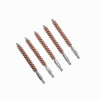 Kit de brosses de nettoyage pour armes à feu en acier inoxydable, poils en cuivre, argent et PP, outil d'entretien pour le tir en extérieur