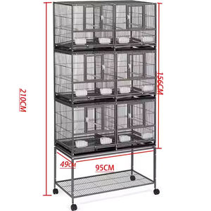 Jaula para Pájaros de Varias Capas, Jaula Apilable para Pájaros, Jaulas de Cría para Canarios, Jaula de Cría para <span class=keywords><strong>Palomas</strong></span> y Loros, en Oferta - Product Image 2