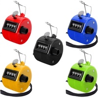 Compteur manuel mécanique en plastique durable PETKNOWS, 5 pièces, 4 chiffres, pour événements scolaires, golf, sports, bureau