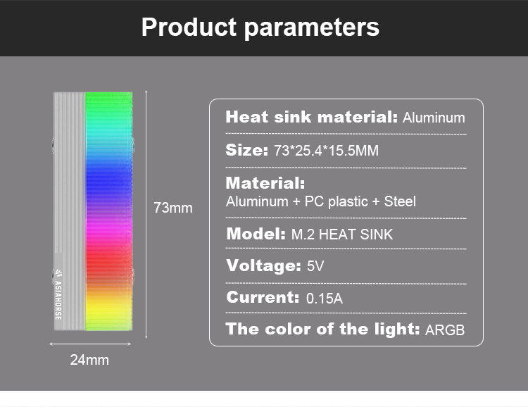 Индивидуальный профессиональный цветной радиатор M.2, компьютерные аксессуары, радиатор Nvme M.2 Ssd Rgb