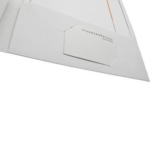 แฟ้มเอกสารสำนักงานแบบกระดาษสั่งทำ สไตล์โมเดิร์นสีขาวเรียบหรู ขนาด A4/A5 พร้อมช่องใส่เอกสาร สำหรับผลงานออกแบบระดับผู้บริหาร (UV - Product Image 6