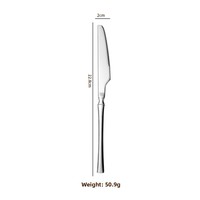 Ensemble de couverts en acier inoxydable 304 Slim Waist, couteau, fourchette, cuillère à soupe, cuillères à dessert et à café pour usage domestique, design minimaliste