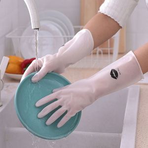 Gants de vaisselle de cuisine OEM & ODM en PVC, gants de nettoyage ménager réutilisables, vente en gros - Product Image 5