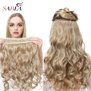 Fabricant de cheveux synthétiques de haute qualité <span class=keywords><strong>Clip</strong></span> en fibre Futura en une seule pièce Extensions de cheveux sans couture Ombre en gros pour les femmes blanches - Product Image 2