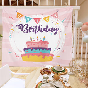 البوليستر عيد ميلاد راية صور زخرفة خلفية شنقا العلم ل 10 20 30 40 50 عيد ميلاد سعيد - Product Image 3