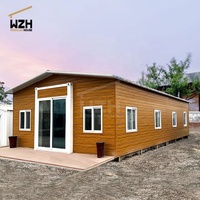 Maison conteneur extensible de 20 40 pieds avec salle de bain terrasse à cadre en acier léger maison pliable