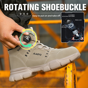 Giày bảo hộ lao động nam nữ mũi thép OEM 2025, nhẹ, kiểu dáng thể thao, chống đâm xuyên, chất liệu da lộn mùa đông, thích hợp cho công trường xây dựng - Product Image 6