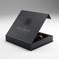 Boîte cadeau en papier magnétique de luxe pliable avec impression de logo personnalisé, emballage PR
