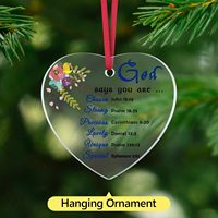 Cadeaux chrétiens pour femmes et hommes, ornement de Noël chrétien, cadeaux religieux, cadeaux inspirants avec versets bibliques, acrylique