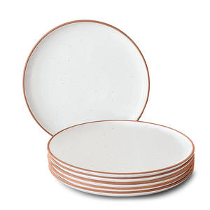 Assiette en céramique personnalisée pour mariage, assiette de restaurant, vaisselle en porcelaine pour hôtel, service de restauration, plats et assiettes - Product Image 1