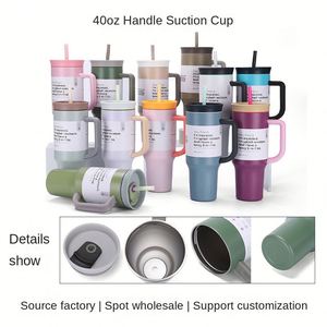 Vaso Térmico Clásico de Acero Inoxidable de 40 oz con Asa y Succión para Viajes y Uso al Aire Libre, Portátil para Bebidas Frías/Calientes - Product Image 2
