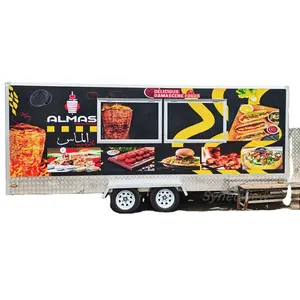 عربة أطعمة مجهزة بالكامل لعام 2024، شاحنة طعام سريع متنقلة، شاحنة طعام صغيرة للبيع