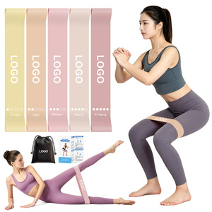 Resistance <b>Bands</b> for Working Out, 5-Pack Elastic Exercise <b>Bands</b> for Strength Training, Stretching, <b>Workout</b>; Home Gym Equipment - Product Image 1