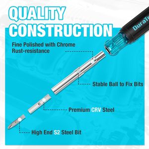 <b>Screwdriver</b> Multi Bit 11-in-1 Screw Driver & Nut Set Portable Screw-driver with Slotted Torx Square Bits - Product Image 2