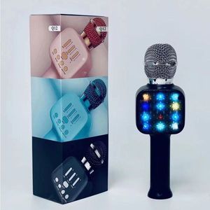 <b>Bluetooth</b> Karaoke <b>Microphone</b> Q12 With Led Lights For Singing Party - Product Image 1