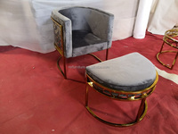 Chaise d'appoint moderne de haute qualité avec revêtement en velours et support laser en nid d'abeille pour salle à manger, hôtel, bureau ou loisirs