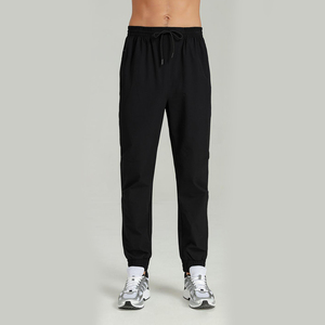 <b>Mens</b> High Quality Straight Solid Nylon Pants Custom Logo Casual Outdoor Wear Cool Daily <b>Trousers</b> Mid-<b>Elastic</b> Waist Flat Front - Product Image 1