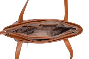 Venta al por mayor hecho a mano Vintage marrón cuero genuino bolso de mano para mujer bolso de hombro de oficina portátil - Product Image 5