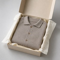 Cardigan en cachemire 100% tricoté, coupe ample, col à revers, simple boutonnage, style pull simple, vêtement d'extérieur en cachemire, logo frontal, Printemps Automne