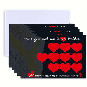 Cartes à gratter coquines personnalisées avec <span class=keywords><strong>enveloppes</strong></span> pour jeux de couple, affiches à gratter pour la chambre, liste de rendez-vous à gratter - Product Image 1