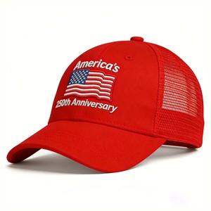 Vintage Style 250th Anniversary Hats Curved Brim Breathable Mesh Back Customized Sublimation Transfer Print Classic Wholesale