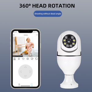 مصباح إضاءة كاميرا أمان واي فاي كاميرا لمبة ذكية للكاميرا البانورامية لمراقبة المنزل - Product Image 4