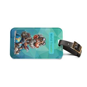 Étiquette de bagage en acrylique OEM/ODM, personnage de <span class=keywords><strong>dessin</strong></span> <span class=keywords><strong>animé</strong></span> 'World Traveler', cadeau de voyage idéal, étiquette d'identification de sac de voyage amusante, pour les vacances, 'Bon Voyage' - Product Image 3