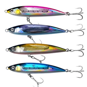 Leurre de pêche en mer type crayon, surface ABS, paillettes brillantes, 15 cm, 69 g, avec hameçons triples et boîte – Vente directe usine - Product Image 2