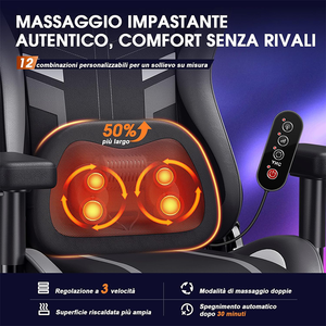 <span class=keywords><strong>Chaise</strong></span> de Gaming Ergonomique 2026 la Plus Vendue avec Fonction Massage, Dossier Réglable et Accoudoirs 2D pour le Gaming Quotidien - Product Image 3