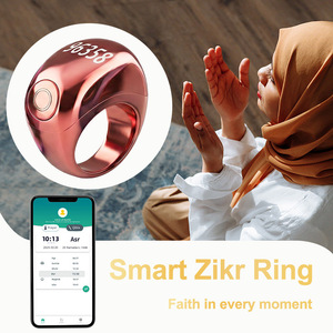 Anillo Inteligente Qibla Zikr - Contador Electrónico Islámico de Tasbih con Alarma de Azan y Horarios de Oración, Regalo Digital Musulmán para Mujeres - Product Image 5