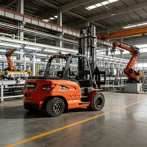 <span class=keywords><strong>Chariot</strong></span> élévateur à fourche assis à quatre roues de 8 tonnes pour usage intensif en usine – Équipement de levage et de manutention robuste - Product Image 5