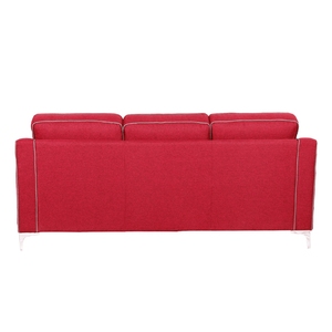 Bộ <span class=keywords><strong>Sofa</strong></span> 3 Chỗ Ngồi Vải Lanh Đỏ Hiện Đại Couch Phòng Khách <span class=keywords><strong>Sofa</strong></span> - Product Image 3
