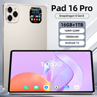 Pad 16 Pro 11-Inch MTK Octa Core Android 15 Tablet 16GB+1TB 108MP 8000mAh 5G Dual SIM WiFi GPS Navigation for KIDS