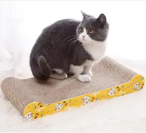 Prancheta para gatos com arranhões, placa de papelão ondulada para gatos, brinquedo, maçaneta para gatos