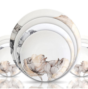 ชุดจานเซรามิกเกรดสูงจานอาหารค่ำลายกระดูกจากจีน - Product Image 1