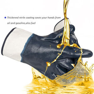 قفازات أمان للرجال شديدة التحمل مقاومة للزيت ومطلية بالنتريل وأساور واسعة وآمنة لعمال النقل البتروكيماوية - Product Image 5