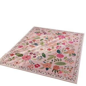 Tapis rectangulaire floral bohème Wan Xinlong antidérapant pour salon et chambre à coucher, nettoyage facile à l'eau - Product Image 4