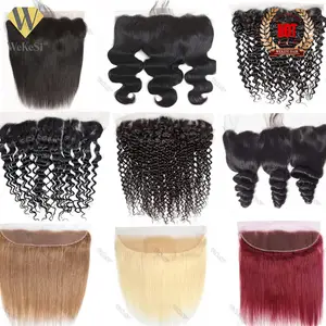 Afro Kinky Curly Human Hair Extension Cuticle Aligned Raw Virgin Hair Lace Closure Peruvian Hair Bundles With Hd Lace Frontals