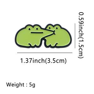 Broche <span class=keywords><strong>de</strong></span> Aleación <span class=keywords><strong>de</strong></span> Zinc con Esmalte <span class=keywords><strong>de</strong></span> Rana Adorable, Diseño <span class=keywords><strong>de</strong></span> Pareja Besándose, Arcoíris, Animal <span class=keywords><strong>de</strong></span> Dibujos Animados, para Mochila, Solapa, Joyería - Product Image 5