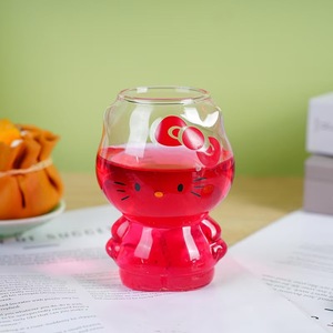 클리어 귀여운 고양이 모양 주스 우유 커피 아이스크림 컵 홈 파티 - Product Image 6