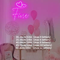 Neonawall – enseigne néon personnalisée à double cœur, lumière LED à intensité variable, alimentée par USB, décoration murale pour la Saint-Valentin, cadeau d'anniversaire
