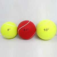 Ballon sphérique gonflable surdimensionné personnalisable avec impression de logo, 9,5 pouces, jouet écologique pour animaux de compagnie, en feutre de polyester avec vessie en caoutchouc