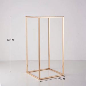 Centro de mesa Decoración para el hogar Matrimonio Jarrón de metal Soporte dorado Flor Boda para decoración de mesa - Product Image 3