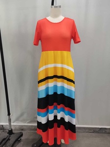 Aschulman OEM Saia Longa Giản Dị Hơn Kích Thước Sang 2023 Cổ Điển Stretchy 4XL 5XL 6XL 7XL Dài Cộng Với Kích Thước Phụ Nữ Phi Dresses - Product Image 6