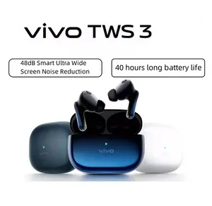 Écouteurs sans fil <span class=keywords><strong>Vivo</strong></span> TWS <span class=keywords><strong>3</strong></span> BT originaux, audio 360°, réduction de bruit <span class=keywords><strong>active</strong></span> 48 dB, jusqu'à 40 heures d'autonomie avec étui de charge - Product Image 6