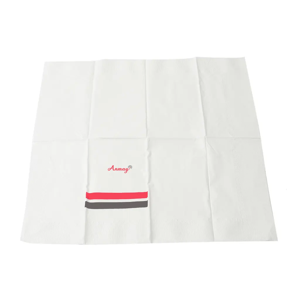 Folding Paper Dinner Napkins Kitchen Luxury Towel Fully Printed Handkerchiefs With Custom Logo Hot Sale Black Customized Napkin