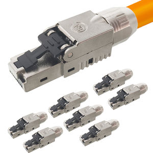 Connecteur Ethernet RJ45 blindé STP en alliage de zinc, 8 broches, montage sur panneau, sans outil, Cat8, prise modulaire sans micro-ondes ni outil - Product Image 1